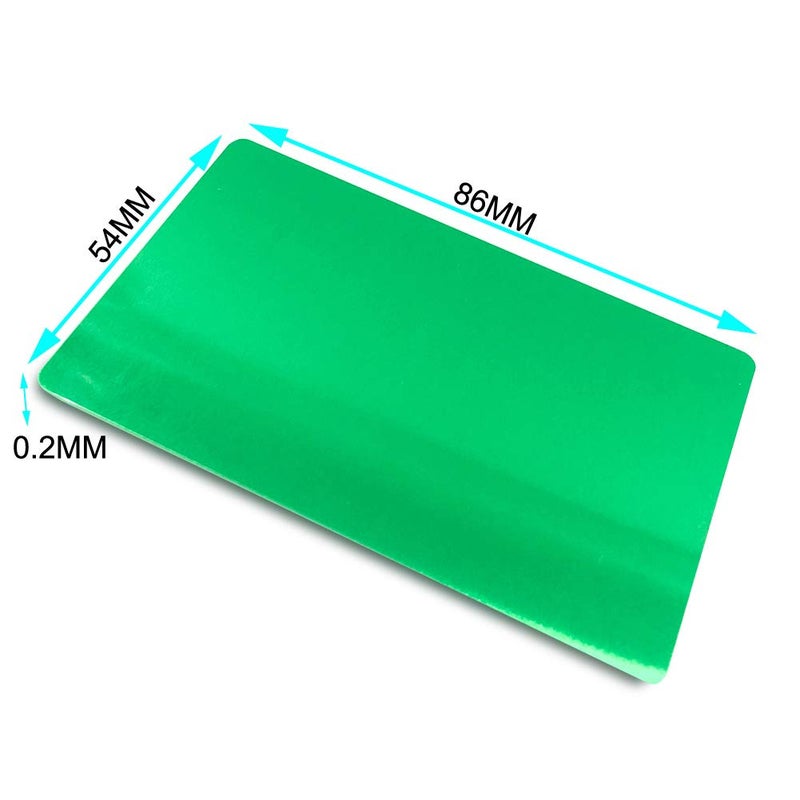 Ebamaz 100PCS Aluminum Alloy Metal Card Plate 3.4 X2.13X0.008 inch for Laser Engrave (Green, Blank,Thin) - Image 4